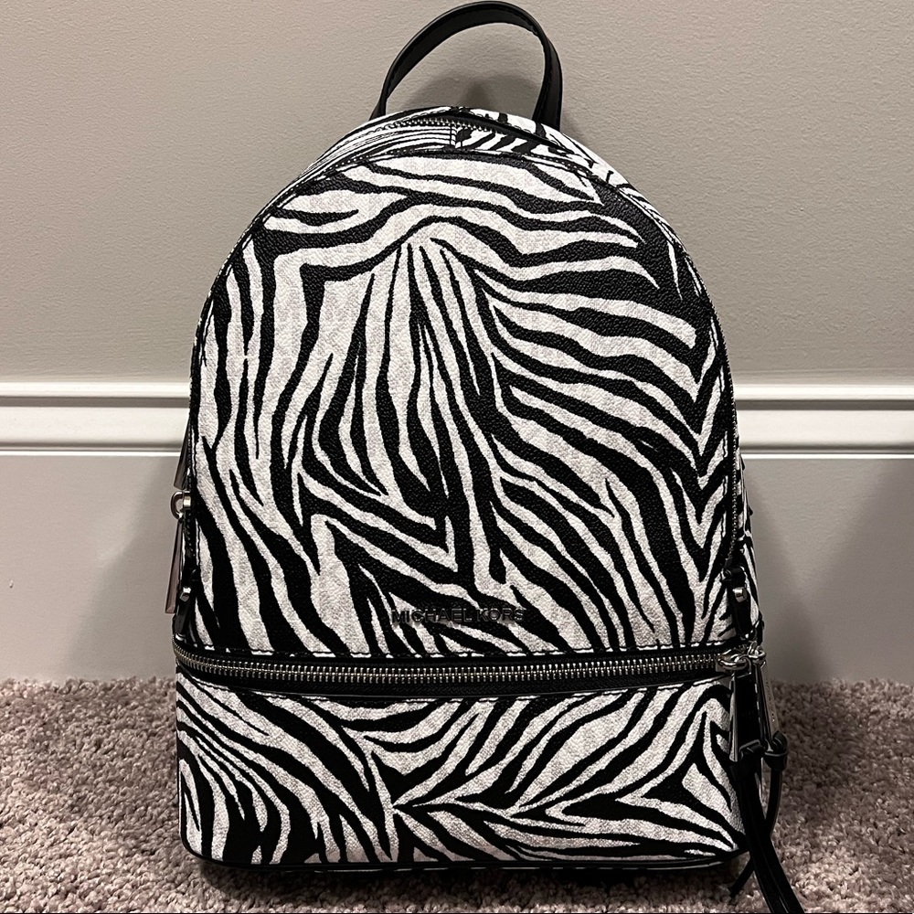 NWT Michael Kors Zebra Rhea